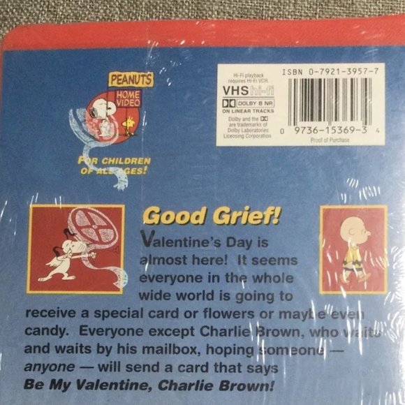 Peanuts Classic Be My Valentine, Charlie Brown (VHS, 1997, Clamshell) - Picture 3 of 6